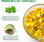 Wild Oregano Oil + Black Seed Oil (6000 mg)