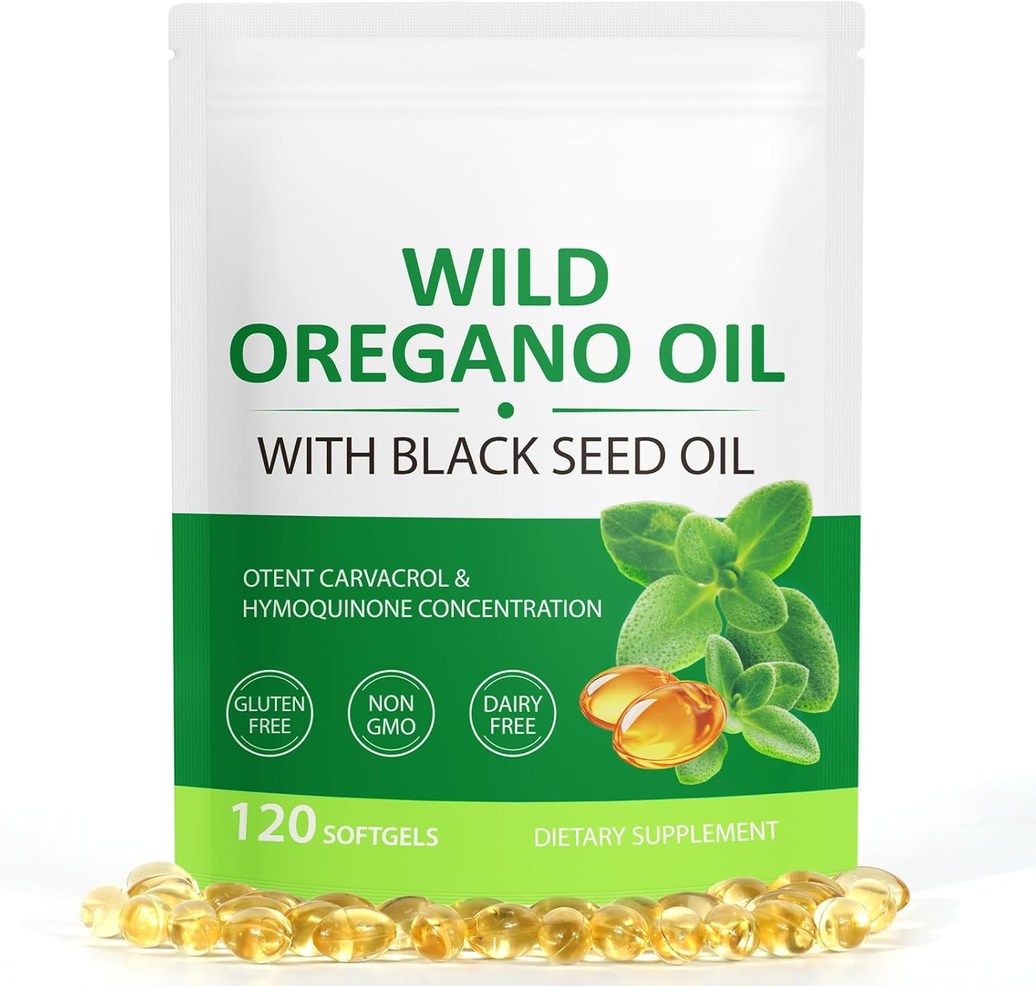 Wild Oregano Oil + Black Seed Oil (6000 mg)
